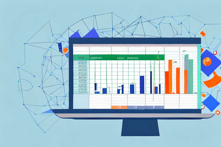 A computer screen displaying an excel spreadsheet with charts and graphs