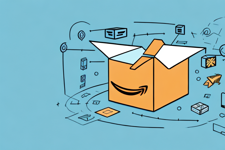 An amazon box being placed inside the outline of an llc structure