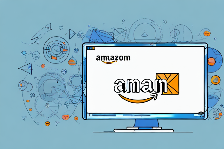 A computer screen showing the amazon fba interface with a mouse cursor hovering over the "create new listing" button