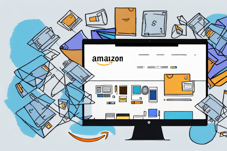 A computer screen displaying an amazon product page setup