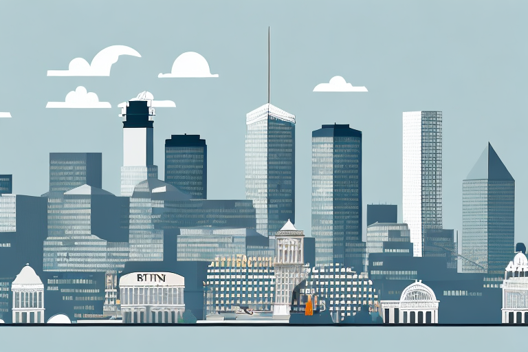 A bustling cityscape representing boston