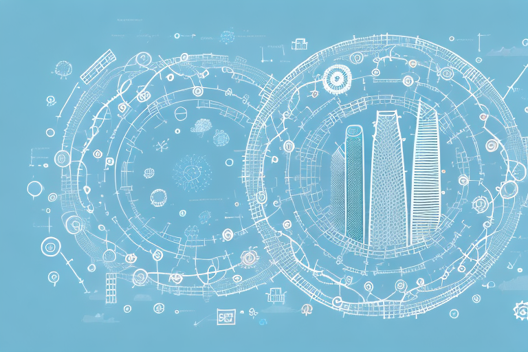 A symbolic ivf petri dish intertwined with a vibrant city skyline of singapore