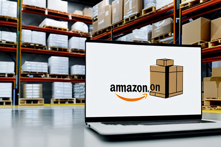 A warehouse with amazon boxes