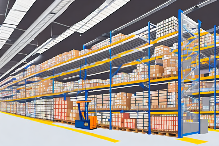 An amazon warehouse with multiple