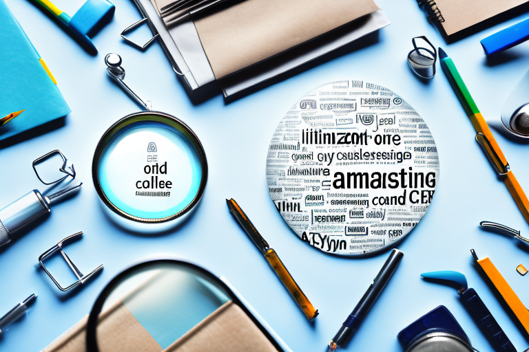 A magnifying glass hovering over a variety of amazon products