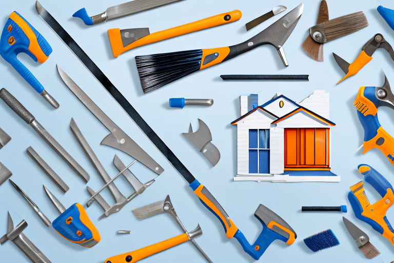 A variety of home improvement tools like hammers