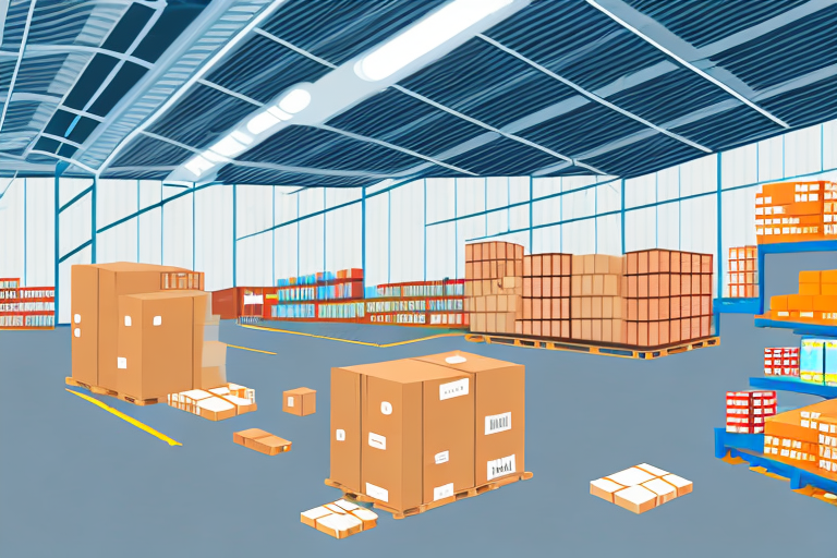 A warehouse filled with various packaged goods