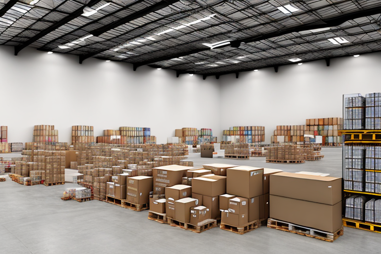 A warehouse filled with various products ready for shipment