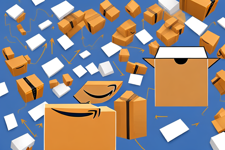 An amazon fba box surrounded by smaller boxes