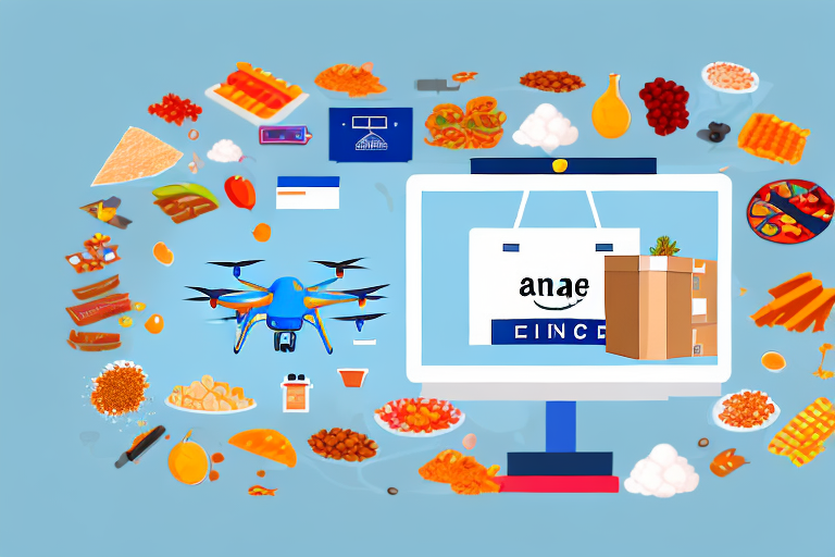 A computer screen displaying a digital marketplace with various types of food items