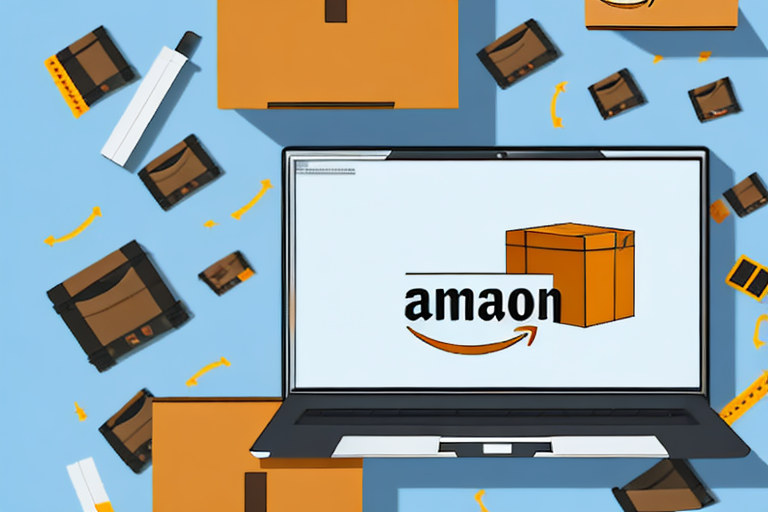 A simplified amazon warehouse with packages on conveyor belts