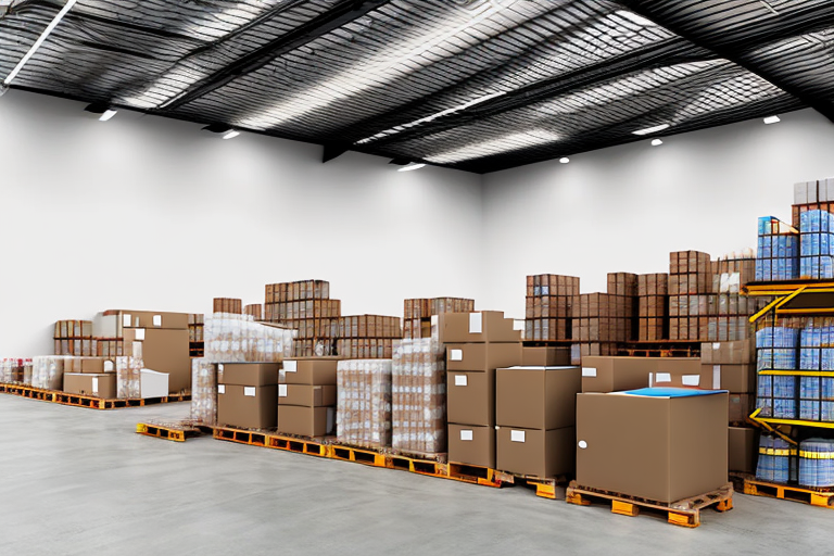 A warehouse filled with various packaged products ready for shipment