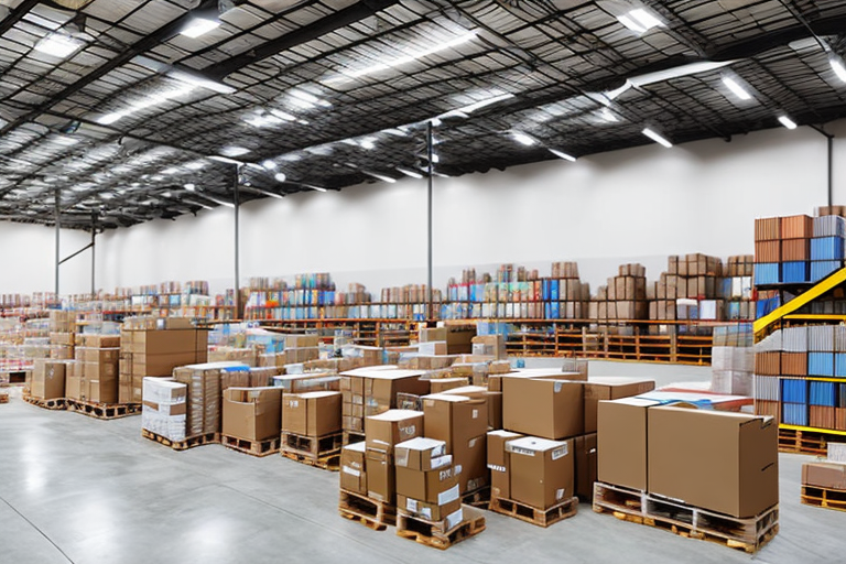 A warehouse filled with various types of products ready for shipment